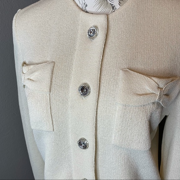 Vintage Castleberry Knit Cardigan Jewel Buttons 10 - Picture 2 of 6